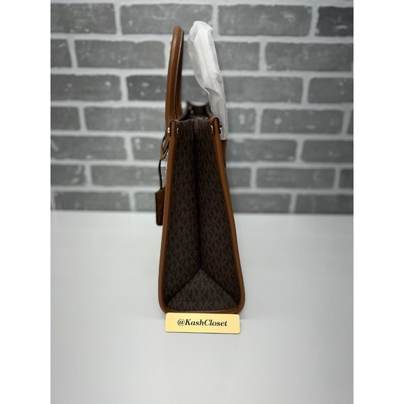 Michael Kors MK Mirella Medium EW Tote - Brown Multi - Picture 7 of 9